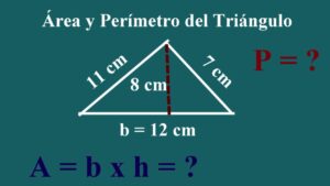 Área de un triángulo: Fórmulas y cálculo del perímetro