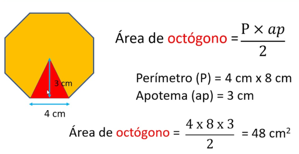 Cálculo del ÁREA de un OCTÓGONO: Fórmula y Ejemplos