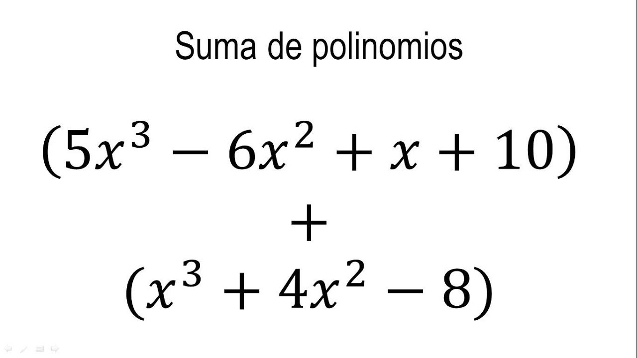como se suman polinomios de manera efectiva y rapida