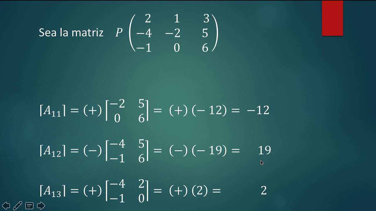 matriz adjunta entendiendo la adjunta matriz paso a paso